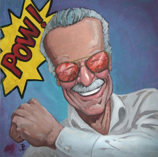 Portrait of Stan Lee by Don Flaws Done for the AFTERCON 2010 Show