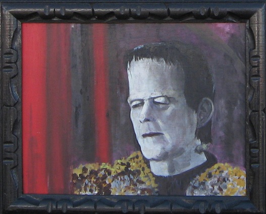 Shel Dorf's painting of Frankenstein's Monster (courtesy of Footnote Books store owner Troy Beaver)