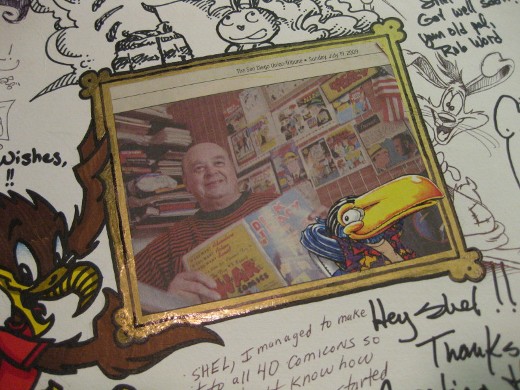Close up of Shels picture on greeting card from Comic-Con International 2009. (Photograph from Matt Lorentz.)