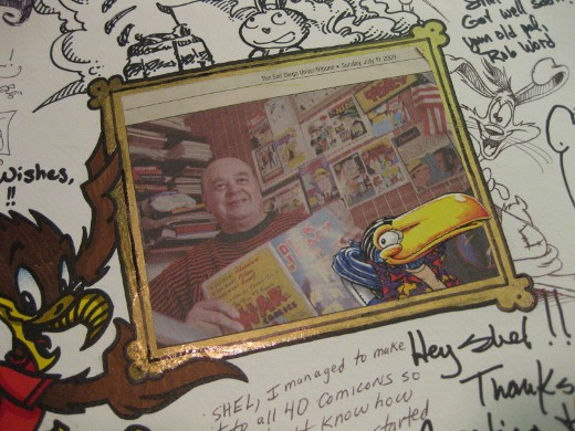 Close up of Shels picture on greeting card from Comic-Con International 2009. (Photograph from Matt Lorentz.)