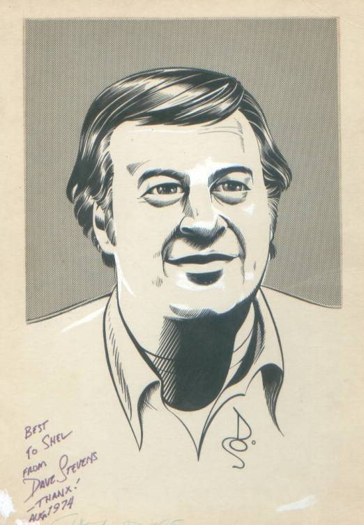 Dave Stevens August, 1974 portrait of Shel Dorf