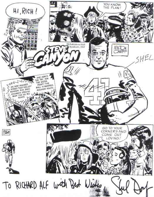 Shel Dorf as football player Thud Shelley in Milton Caniffs emSteve Canyon/em