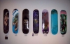Custom-painted skate decks.